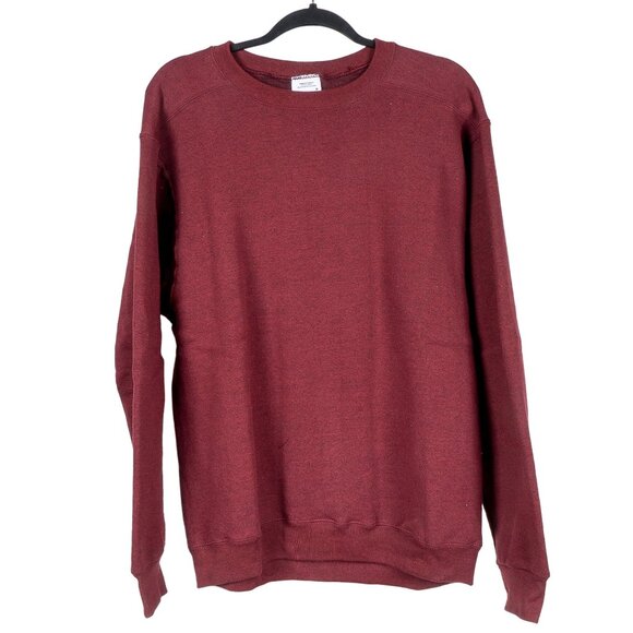 Wilson VTG Sweatshirt M Mens Crewneck Red Cotton Blend Classic Long Speckled - Picture 1 of 5